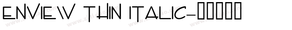Enview Thin Italic字体转换